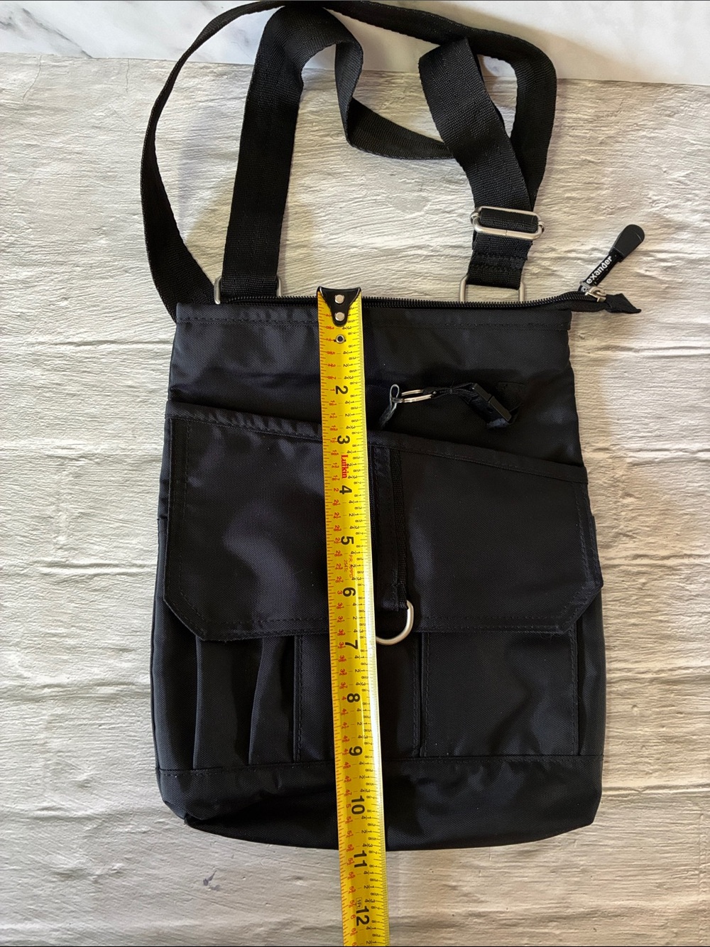 Derek Alexander Black Nylon Crossbody Bag Unisex - Picture 14 of 15